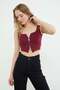 Basic Double Zipper Covered Blouse - 5