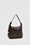 Aura Belt Detailed Shoulder Bag Brown - 3