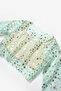 Mint Long Sleeve Starry Girl's Tulle Crop Top - 4