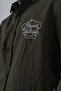 Men's Eternal Embroidered Long Sleeve Linen Oversized Shirt Khaki - 6