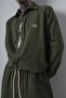 Men's R Embroidered Long Sleeve Muslin Oversized Shirt Dark Khaki - 5