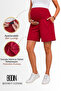 Adjustable Waist Cotton Fabric Maternity and Postpartum Shorts