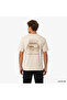 Slogan Boxy Men's Beige T-Shirt - 2