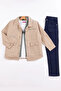 My Little Boy's Cicileri (9-12) Look Embroidered Boys' 4-Piece Set - Beige