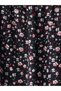 Women's Floral Patterned Flared Skirt Elastic Waist Viscose Woven Summer Comfortable Stylish Casual Skirt - 4
