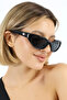 Women's uv400 rectangle sunglasses silver detail 25-16 c2 - 4