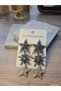 Stone Star Figured Dangle Design Women's Steel Earrings - 3