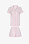 Women's White Short Sleeve Cotton Pyjama Set with Shorts - 6