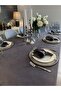 Pearl Velvet Textured Tablecloth Smoked (Napkins Not Included) - 7