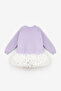 Girl's Dress with Ruffled Hem in Lilac - Alix - 3