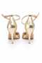 Gold Gold 8.5 cm Arched Pointed Toe Stiletto Thin Heel Women's Shoes - 5