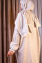 Prayer Dress Oversized Zippered Woven Fabric Crew Neck - 3