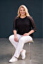 Stone Printed Blouse with Chiffon Detail on the Sleeves - 4