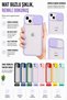 For Apple iPhone 13 Case Camera Slider Matte Back Surface Color Frame Lens Cover - 5