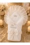 Lace Baby Girl Blanket, Suitable for Christening, Hospital Discharge, Newborn, 100% Cotton Organic Sleep Swaddle