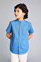 100% Cotton Linen Look Shirt for Boys G7663A826Sm - 3