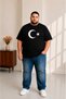 Men's Big Size Moon Star T-Shirt 3XL 4XL 5XL 6XL 7XL 8XL 9XL