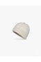 Unisex Lavinia Wool Beret Fo 2752 Ecru Embossed Knitted Pattern, Durable Weaving and Warm Winter Beret - 2