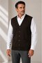 Men's Middle-Aged and Older Knitwear Knitted Acrylic Buttoned Winter Dad Vest 2050 - 2