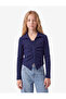 Drawstring Zippered Cotton Long Sleeve Polo Collar T-Shirt - 2