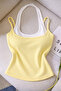 Cotton Women's Halter Neck Double Color Soft Blouse Undershirt