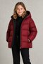 Girl's Burgundy Fleece Hooded Waterproof Wind Resistant Pocket Inflatable Winter Coat - 4