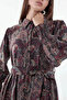 Women's Belted Hijab Dress 1511 - Black - 3