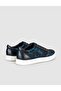 Knitwear Blue Lace-Up Men's Casual Shoes - 3