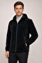 Men's Black Hooded Nova Fabric Stylish Seasonal Water and Windproof Raincoat