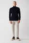 Men's Navy Blue Basic Sweater E005002 - 5