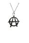 Anarchy (a) Emblem Figured Unisex Necklace – Symbol of Freedom, Resistance, and Strong Posture