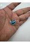 Blue Crystal Heart Figured Women's Necklace – Sparkling and Elegant Design - 3