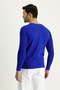 Crew Neck Slim Fit Patterned Cotton Knitwear Sweater - 2