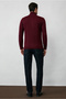 Mock Neck Zippered Regular Fit Striped Knitwear Cardigan - 6