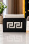 Black ❤️ Greek Border Pattern ❤️   Square Metal Napkin Holder Tabletop Napkin Holder Stainless Napkin Holder - 2