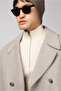 Woolen Patterned Double Breasted Coat - 5