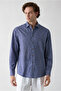 Long Sleeve Oversize Striped Linen Look 100% Cotton Shirt