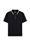 Techno-Line Zippered Lycra Slim Fit Slim Fit Polo Neck T-Shirt - 2
