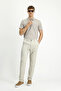 Slim Fit Slim Fit Elastic Waist Lyocell Canvas / Chino Trousers - 3