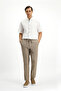 Short Sleeve Regular Fit Button Collar Linen Look Cotton Sports Shirt - 4