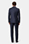 4 Drop Relaxed Fit Comfortable Cut Pointed Collar Elastic Waist Wool Patterned Double Breasted Suit - 7