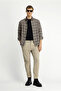 Tapered Fit Lycra Velvet Trousers - 3