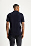 Regular Fit Cotton Embroidered Pocket Polo Neck T-Shirt - 3