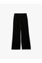 Crepe Fabric Wide Leg Black Women's Trousers 7Wak40074Uw - 7