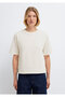Ecru Basic T-Shirt Regular Fit / Normal Cut 1613979-70048 - 4
