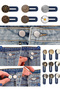 10 Pieces Metal Buttons - Magic Jeans, Waist Extender Replacement Buttons - 6