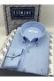 Classic Long Sleeve Cotton Collared Buttoned Gift Boxed Easy-Iron Men's Shirt Fs-003897 - Blue
