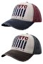 Unisex Vintage Nyc Brooklyn Embroidered Adjustable Baseball Cap Hat Set of 2