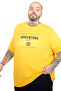 Mode XL Large Size Men's Adventure Crew Neck T-Shirt U26101 Mustard - 2