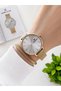 2 Year Warranty Straw Steel Cord 3 Atm Water Resistant Women Wristwatch Hs12809.3 - 2